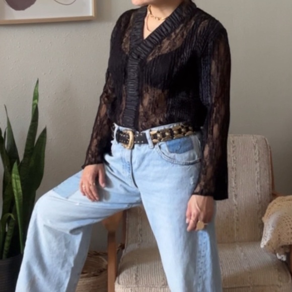 Vintage Great Cavalier by St Paul. Black Lace Top. - Picture 10 of 11